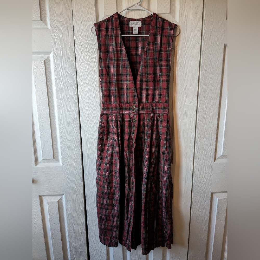 Vintage Lands End Pinafore Dress